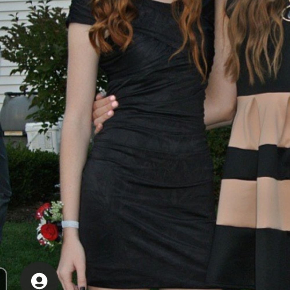 Express Black Bodycon Off Shoulder Mini Dress